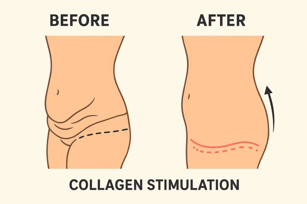 Before and after results for sagging skin after weight loss injections Calne