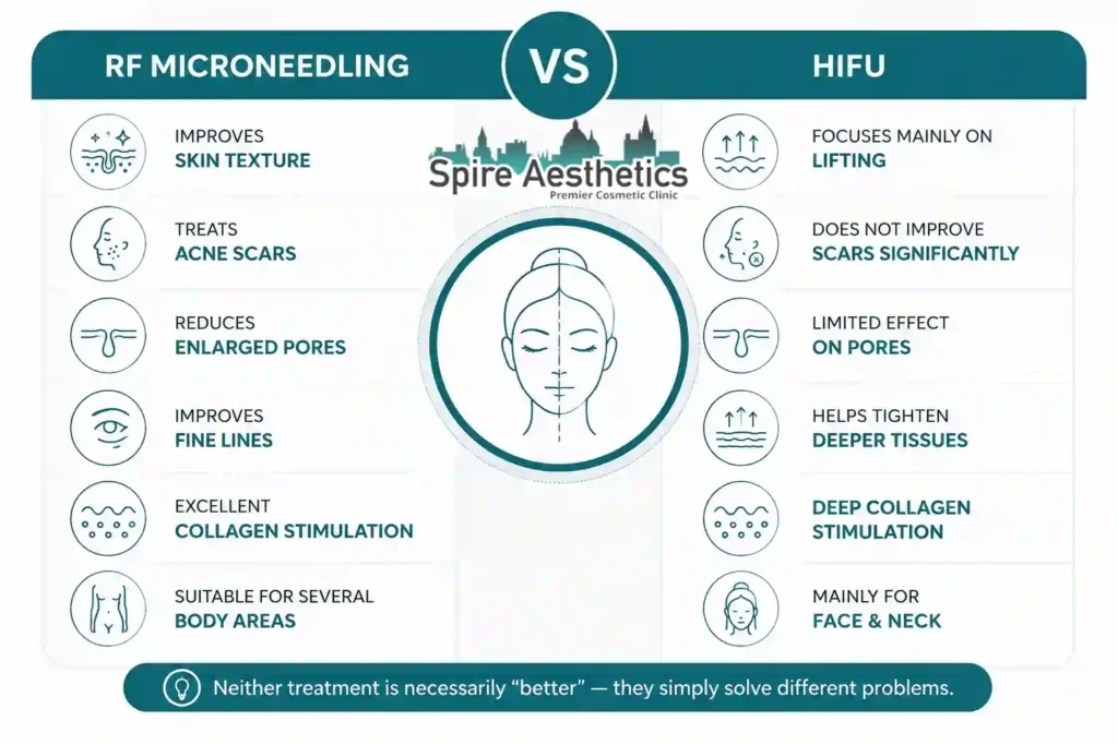 RF Microneedling vs HIFU: Which Treatment Gives Better Results Calne?